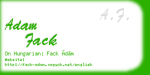 adam fack business card